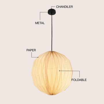 Vaughn 15.75" Modern Vintage Orb Honeycomb Shade LED Pendant Light